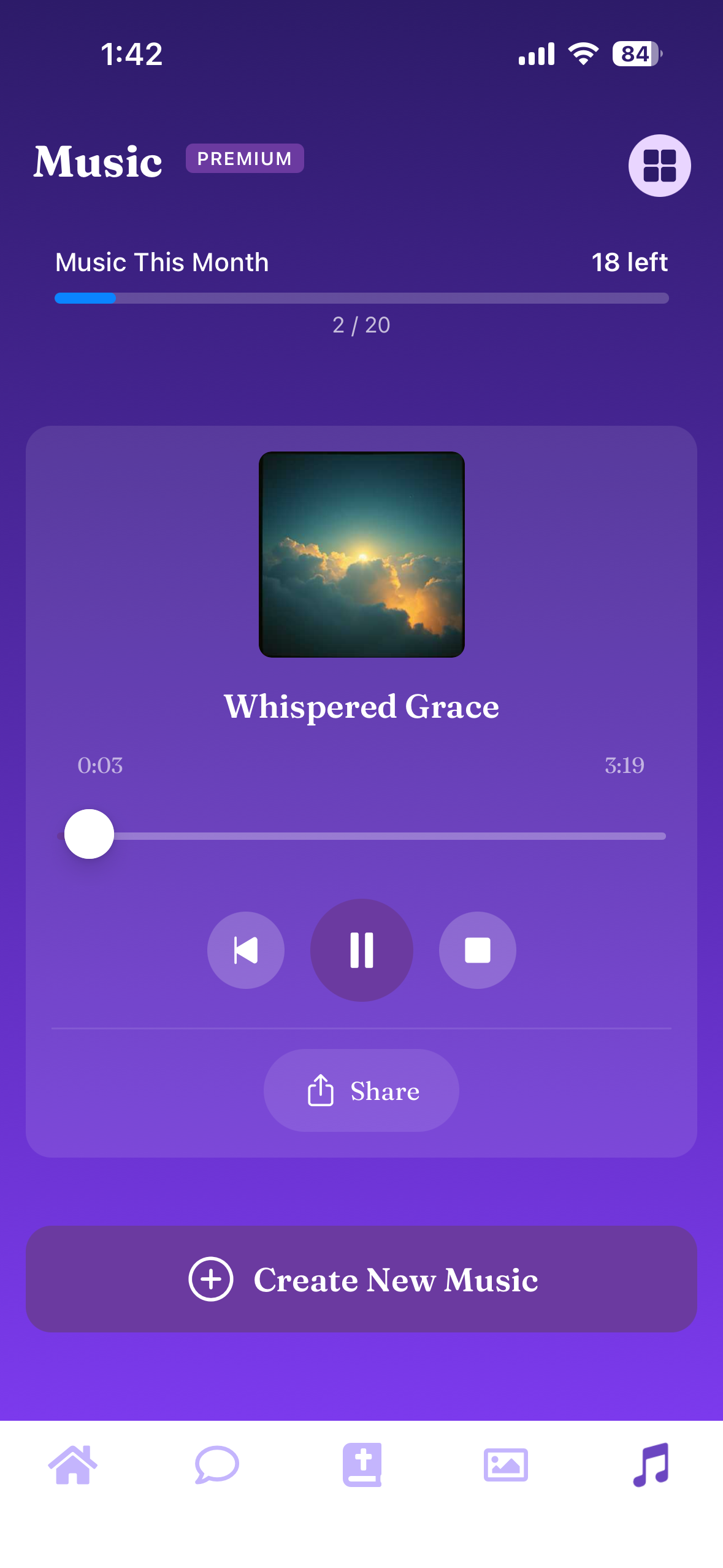 Catholic AI Music Generation Feature